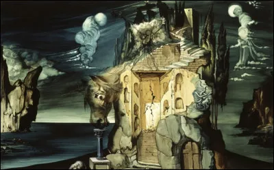 Où est la référence à L'Angélus sur ce projet de décor pour le spectacle Tristan fou ?