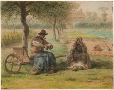 Qui a peint cette version du Repos au milieu de la journée (avec toujours le paysan, la paysanne et la brouette qui nous rappellent L'Angélus) ?