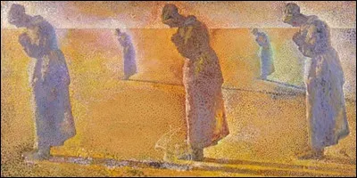 Qui voit-on sur la toile Aurore, midi et crépuscule ?