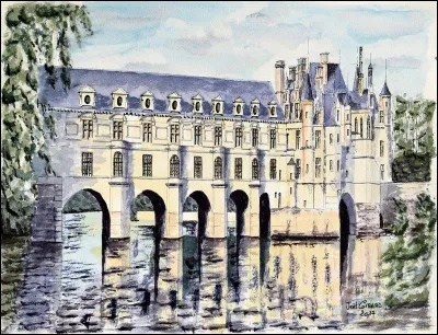 Quel château enjambe le Cher ?