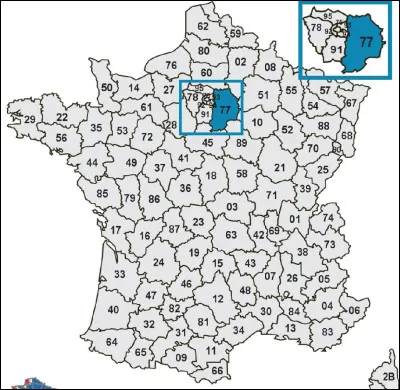 Quel département français correspond au code postal 77 ?