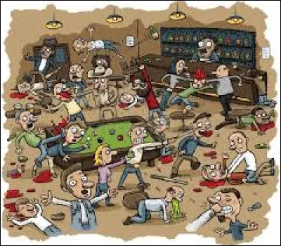 Une bagarre se déclenche entre deux personnes que tu ne connais pas. Que fais-tu ?