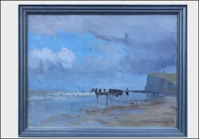 1840 - 1933 - Il a servi sur Le Narval comme capitaine au long cours et a été officier de la marine marchande. Il est devenu l'ami d'Antoine Vollon qui l'accueillit souvent à Mers-les-Bains, à l'image de cette toile "Les Ramasseurs d'algues". Quel est cet artiste français nommé en 1890, peintre officiel de la Marine ?