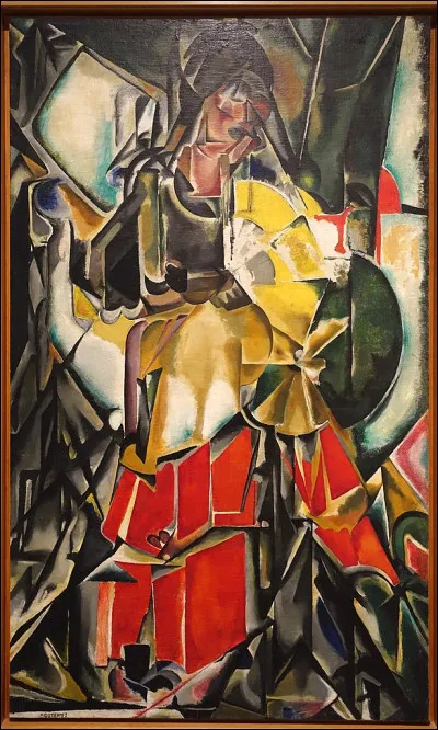 ... a peint "Femme avec fan".