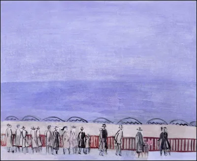 Qui a peint "Promeneurs au bord de la mer" ?