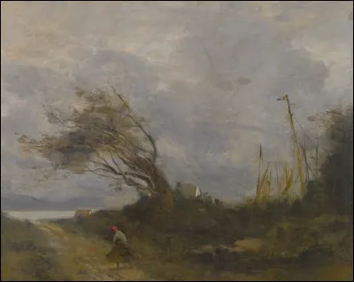 Qui a peint "Un coup de vent au bord de la mer" ?