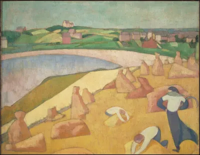 Qui a peint "Moisson au bord de la mer" ?