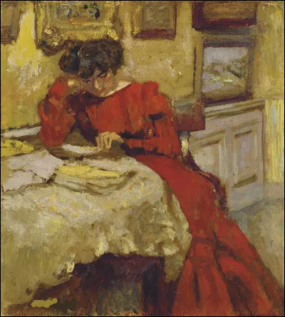 Qui a immortalisé sur sa toile "Madame Heckel en robe rouge" ?