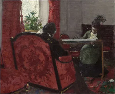 Qui a représenté cet "Intérieur rouge" ?