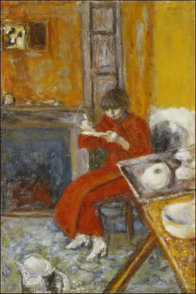 Qui a représenté cette "Femme en robe rouge" ?