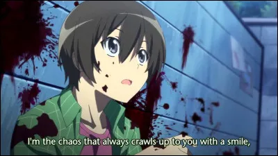 Ok, imagine : tu es dans la rue et tu te balades tranquillement jusqu'&agrave; ce que le ciel devienne rouge et que tu te fasses poursuivre par un monstre. L&agrave;, une fille appara&icirc;t et te sauve la vie. Elle d&eacute;clare ensuite : "Je suis le chaos qui rampe toujours vers toi avec un sourire, Nyarlathotep !"Comment r&eacute;agis-tu ?