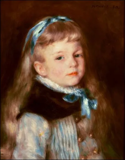 Qui a réalisé le portrait de "Mademoiselle Grimprel au ruban bleu" ?