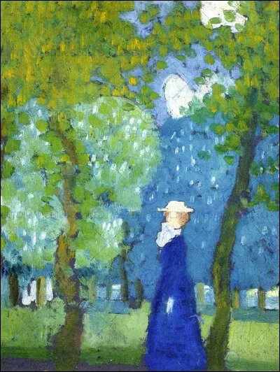 Qui a fait la peinture de "La Dame en bleu" ?