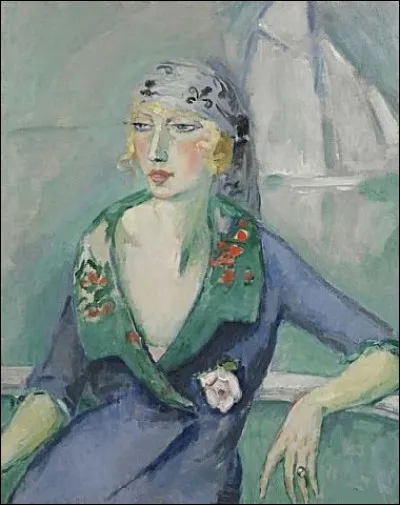 Qui a réalisé le portrait de cette femme au foulard bleu ?