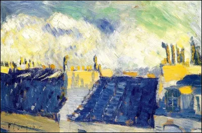 Qui a peint "Les Toits bleus" ?