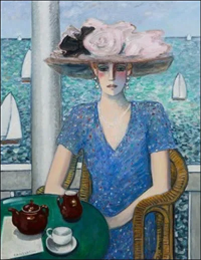 Qui a peint ce tableau intitulé "Matin bleu" ?