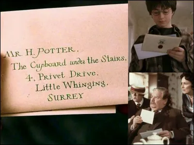 Seconde situation. Des lettres ! Tu vis toujours enfermé chez ton oncle et ta tante, qui ne t'aiment pas beaucoup. Ce matin, tu vas chercher le courrier et découvres une lettre pour toi. Que fais-tu avec ?