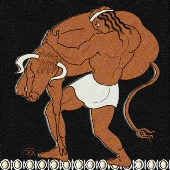 La septi�me mission de H�racl�s fut de ramener vivant le taureau de Cr�te. Ce dernier fut rendu fou par Pos�idon. Apr�s avoir saut� sur son dos, que fit le taureau avec le h�ros ?