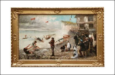 1862 -1918 - Elle fascine par sa mise en scène presque cinématographique : cette toile fut réalisée à Veules-les-Roses en 1882 par Joseph Faverot. Originaire de Montmartre, cet artiste peintre français s'est distingué comme le peintre des...