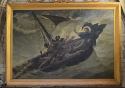 1851 -1938 - Albert Aublet obtient la médaille d'or lors de l'exposition universelle de 1889 où il se distingue en abordant des thèmes religieux et de genres. Ses fréquents séjours au Tréport ont enrichi ses inspirations liées à la plage et au port. Où peut-on admirer cette grande huile intitulée "Christ apaisant la tempête" dont il a fait don à l'église ?