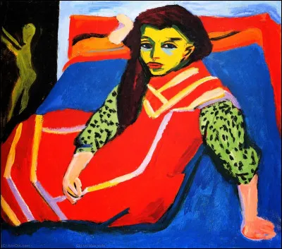 A-t-il représenté cette "Fille sur un sofa bleu" ?