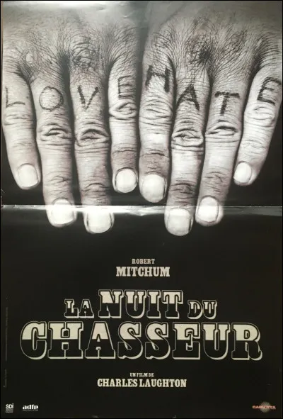 Quel acteur voit-on à l'écran dans "La Nuit du chasseur" ?