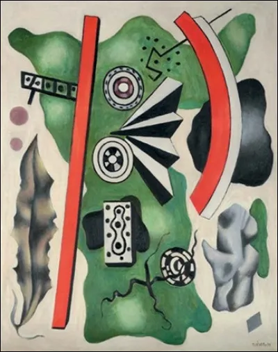 Qui a cr&eacute;&eacute; "Composition sur fond vert" ?