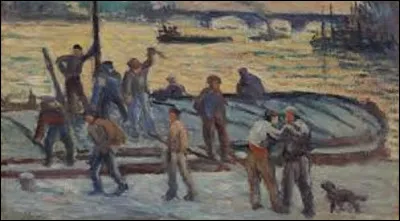Vers 1890, quel pointilliste a réalisé ce tableau nommé ''La Fin de la journée. Débardeurs de ciment'' ?