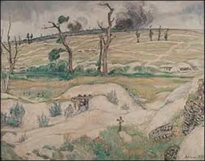 De ces trois postimpressionnistes, lequel a exécuté cette peinture nommée ''En Champagne, 1917'', en 1917 ?