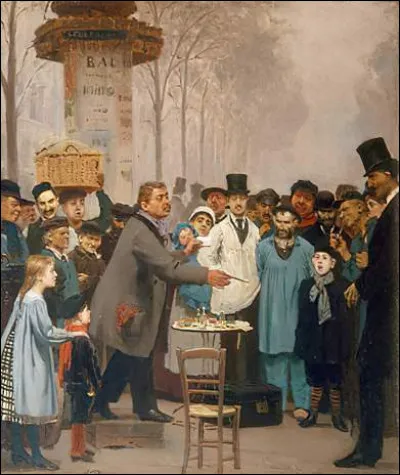 Qui a peint "Vendeur de nouveautés" ?