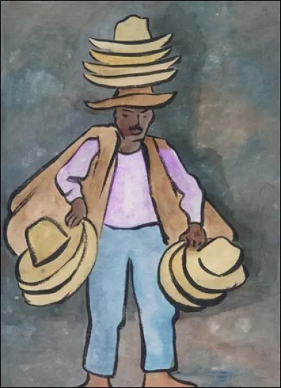 Qui a peint "Vendeur de chapeaux" ?