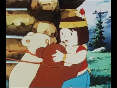 On était obligé de citer cette émission enfantine des années 80 ! Qui le petit Amérindien nommé Moy, tient-il dans ses bras ?