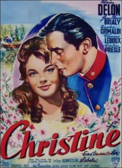 En 1958, par quelle célèbre actrice, Alain Delon, alors jeune premier est-il choisi pour être son partenaire dans le film "Christine" ?