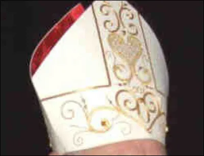 Oh ! Mais que vois-je ? Sur une estrade de trois marches, un fauteuil relativement étroit, avec accoudoirs et un dossier haut, c'est une cathèdre. Quel ecclésiastique va y poser son postérieur ?