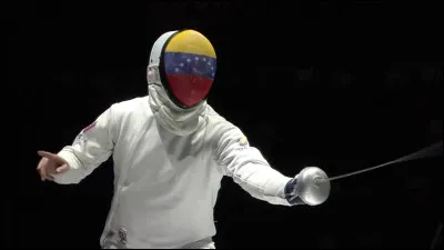 Aux couleurs de quel pays l'escrimeur Ruben Limardo porte-t-il un masque ?