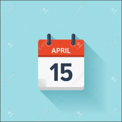 Quel événement ne s'est pas déroulé un 15 avril ?