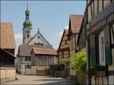 Village de l'arrondissement de Sélestat-Erstein, sur les bords de l'Ill, Nordhouse se situe dans le département ...