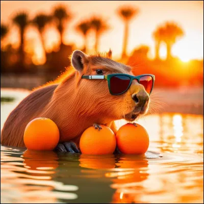 Un capybara mange principalement des fruits...
