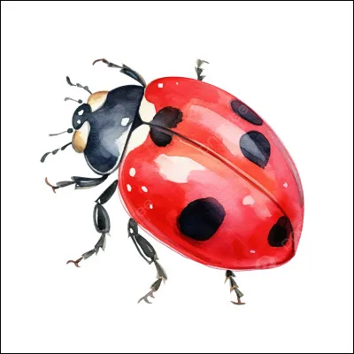Les 2 petites tâches blanches au bout de la coccinelle, (en partant de l'arrière de la coccinelle) sont ses yeux.