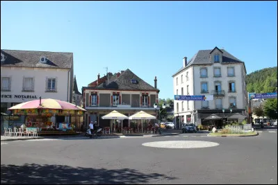 Quelle est ce bourg de 2 400 habitants, homonyme d'une ville du Puy-de-Dôme, centre du "Pays Gentiane", situé à une altitude de 840 mètres, dans le nord-ouest du département entre les monts Dore et les monts du Cantal ?
