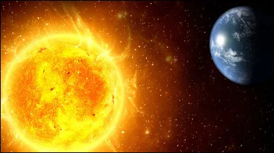 Depuis l'espace, le Soleil apparaît en jaune.