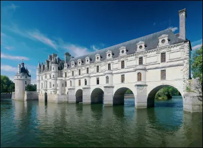 Quel fleuve est chevauché par le château de Chenonceau situé dans le département d'Indre-et-Loire ?