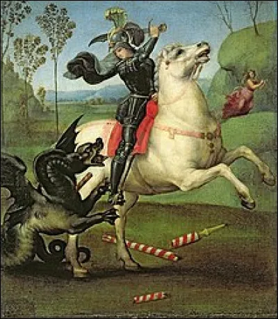 Qui a peint le tableau intitulé "Saint Georges combattant le dragon" ?