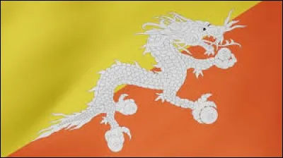 Quel pays possède ce drapeau où l'on voit un dragon ?
