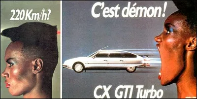 Quelle star se prête à la promotion de la CX sportive en 1984 ?