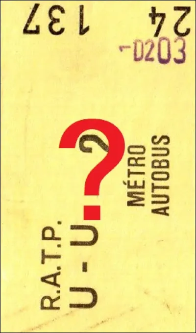 Qu'est-ce qui peut être en ticket de métro ?