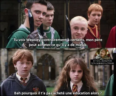 Que donnes-tu à un infirme ?