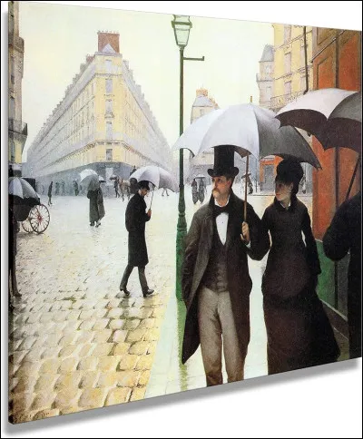 À quel artiste doit-on le tableau "La Place de l'Europe, temps de pluie" ?