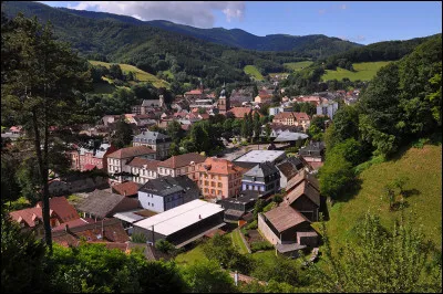 Quelle est cette petite ville de 5 000 habitants, situ&eacute;e dans une vall&eacute;e du massif vosgien, &agrave; la limite entre la Lorraine et l'Alsace ?