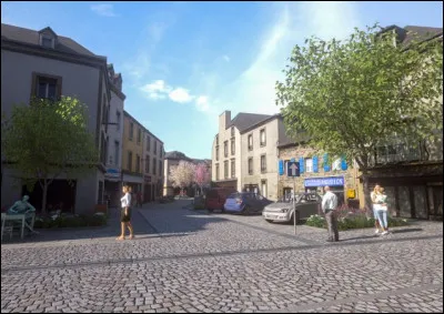 Quelle est cette ville de 7 200 habitants, situ&eacute;e dans l'int&eacute;rieur du d&eacute;partement, dans le Poher, important territoire de la Cornouaille enserr&eacute; entre les monts d'Arr&eacute;e au nord et les montagnes Noires au sud ?